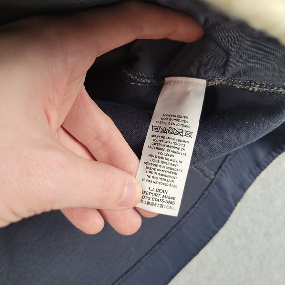 L.L Bean Mountain Pile Sherpa Coat With Hood Womens XXS Ivory Gorp Hike - Picture 7 of 8